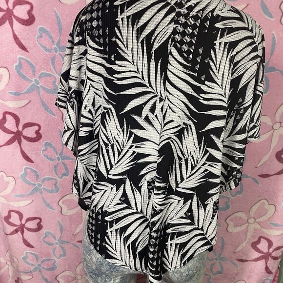 Ny Collection Size XL Animal Zebra Print McBling Blouse - Picture 2 of 4